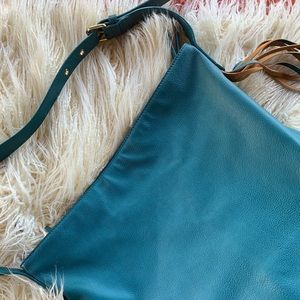 NWOT Gap Faux Leather Fringe Crossbody Purse